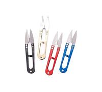 U-Shaped Sewing Scissors, 3Pcs Multicolor Trimming Sewing Scissors U Shape Clippers Yarn Stainless Steel Embroidery Craft Scissors Tailor(L-plasticolor Random)