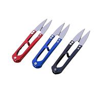 U-Shaped Sewing Scissors, 3Pcs Portable U-Shape Sewing Scissors Tailor's Scissors Practical Sewing Supplies Yarn Snips Thread Cutter Nippers(Mixed Color)