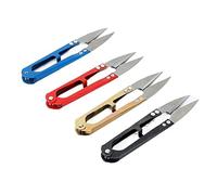 U-Shaped Sewing Scissors, 3PCS Steel Sewing Scissors Craft Embroidery Trimming Scissors Sewing U Yarn Mini Scissor DIY Apparel Sewing& Fabric Tailor's Scissors(Random Color)