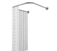 U Shaped Shower Curtain Rod Curved Stainless Steel Rod for Bathroom Dressing Room Drilling No Drill Installation Adjustable 80 120cm x 100cm Multifunctional Design
