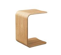 U-shaped Side Table, Natural Edge End Table, Wood Side Table, Solid Wood End Table for Couch, C Shaped Mini Sofa Side Table for Small Narrow Spaces, Sofa Laptop Side Table, 3 Colors(White oak)