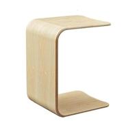U-Shaped Side Table, Natural Wood End Table, C Shaped Sofa Laptop Table For Living Room, Night Stand For Bedroom, Compact Design For Small Spaces