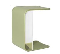U-Shaped Side Table, Natural Wood End Table, C Shaped Sofa Laptop Table For Living Room, Night Stand For Bedroom, Compact Design For Small Spaces