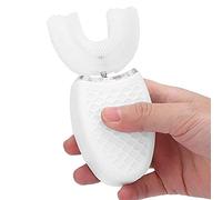 U-Shaped Sonic Toothbrush for Adults with Automatic Cleaning Technology and Food Grade Silicone Brush Head in White
