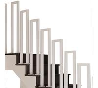 U-Shaped Stair Guardrail, Sturdy Non-Slip Indoor & Outdoor Grab Bars, Retro Industrial Iron Handrail for Porch and Deck