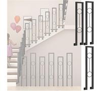 U Shaped Stair Handrail for Indoor and Outdoor Use, Side Mount Non-Slip Support for Safe Porch and Exterior Steps