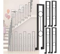 U Shaped Stair Handrail for Indoor and Outdoor Use, Side Mount Non-Slip Support for Safe Porch and Exterior Steps