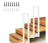 U Shaped Stair Handrail Kit,Metal Wrought Iron Handrails for Indoor Stairs,Outdoor Stair Railing Hand Rail for Steps,Porch,Loft,Corridor,Garden Grab Rail Support Rod(55cm/22in)