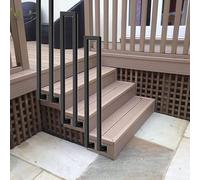 U-Shaped Stair il, Anti-Slip Wrought Iron Railing, Retro Safety Barrier, Complete Installation Kit, Black, 65cm - Ideal for Stairs and Indoor/Outdoor Use