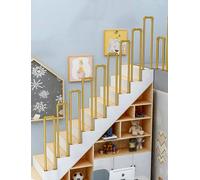 U-Shaped Stair il Safety Railing in Zinc-Coated Iron Non-Slip Support for Loft & Corridor Stair Step Guard - Gold 65CM Black Beige Options Available