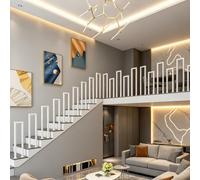 U-Shaped Stair il with Mounting Kit Adjustable Height 35-115cm Transition Grip for Stairs & Attics 85cm Right Angle Durable White Finish