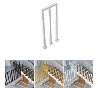 U-Shaped Stair Railing - Black Iron il, Retro Non-Slip Safety Fence, Complete Installation Kit for 65cm Stairs, Durable & Stylish Home Decor