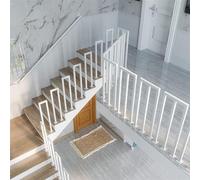 U-Shaped Stair Railing - Black Metal Square il for Child Safety, Garden & Loft Support - Perfect for Stairs, Kids Safety & Home Decor Enhancement