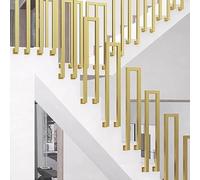U-Shaped Stair Railing - Black Wrought Iron il, Non-Slip Safety Barrier, Complete Installation Kit, Retro Design, 65cm Support for Stairs