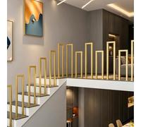 U-Shaped Stair Railing il with Mounting Kit Adjustable Heights 35-115cm 85cm Right Angle Transition Grip for Stairs & Attics Elegant Gold Finish