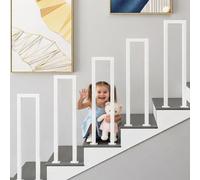 U-Shaped Stair Railing Indoor, Loft Decorative Handrail Stairs, Handrail Stair U Shape, Handrails for Outdoor Steps, for Stairs, Garden, House Entrance, Backyard, Balcony【White,Right Angle,85cm】