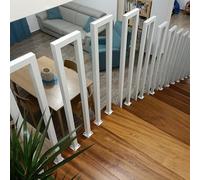 U-Shaped Stair Railing Indoor, Loft Decorative Handrail Stairs, Railing Stairs Side Mounting, Disabled Non-Slip Hallway Deck, Easy Care Stair Handrail (White A, 65 cm)