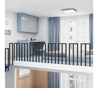 U Shaped Stair Railing Metal Anti Slip Handrail for Stairs Forged Iron Safety Barrier for Kids & Elders 65cm Black (M) Durable & Stylish Design