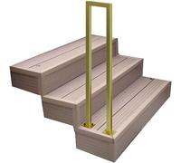 U-Shaped Stair Railing - Non-Slip Wrought Iron Stair Guard - Retro Style il with Complete Installation Kit - Black, 65cm - Secure & Stylish Safety Solution