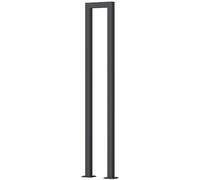 U-Shaped Stair Railing Square Tube Metal il for Indoor/Outdoor Non-Slip Support Rod for Loft Hallways Safe for Kids - Black 90cm