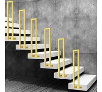 U-Shaped Stair Railing - Wall-Mounted Non-Slip Metal Safety il for Indoor/Outdoor Use, Decorative Fence for Hallways, Villas, and Gardens