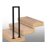 U-Shaped Stairs Railing Kit Indoor Black, 18 20 24 30 30 36 40 Inch Tall Stair Hand Rails for Kids Disabled Adult Elderly Safety, Deck Porch Step Balusters Spindles,H,45cm/17.7 in,1 Pcs