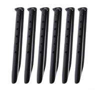 U-Shaped Tent Nails 6X Snow and Sand Tent Stake Pegs Aluminum U-Shaped Tent Nails Fixing Camping Tent for Camping Hiking(Black)