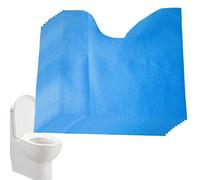U Shaped Toilet Rugs - Washable 10 Pieces 50x55cm | Non Woven Bathroom Mats | Absorbent Non Slip Toilet Seat Floor Cover Set Soft Hygienic Washroom Rug for Home Travel Hotel Hospital Use