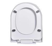 U-Shaped Toilet Seat, Thickened Soft-Close Toilet Seat, PP Bowl Seat Replacement, Comfortable Bathroom Toilet Lid(Large)