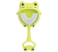 U Shaped Toothbrush For Children, Food Level Soft Silicone Toothbrush Head,With A Dustproof Wall Mount Bracket,Suitable For 2A12 Years Old
