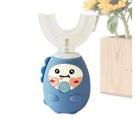 U Shaped Toothbrush Kids, 3 Modes Full Mouth Electric Toothbrush with Timer, Rechargeable Teeth Cleaner, Automatic 360 Degree Care Device for Boys Girls, Daily Use, Travel School Home