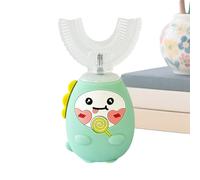 U Shaped Toothbrush Kids - Arc Mouthpiece, 1 Piece Washer for Hygiene, Pulsating Silicone with Internal Clock, Hygiene Tool, Arched Bristles for Holiday, Boarding and Guest House