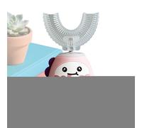 U Shaped Toothbrush Kids,Electric Full Mouth Toothbrush with Timer and 3 Modes,Children Teeth Cleaning Tool - for Boys Girls Overnight Daily Home Travel Commuting Dormitory Hotel School