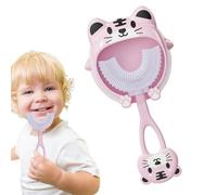 U Shaped Toothbrush - Silicone, Dust-Proof Kids Toothbrushes with Handle, Round Cleaning Teeth Brush | Cute Animal Shape Teething Toys for, Over 2 Years Old