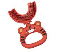 U-Shaped Toothbrush - U-Shaped Cartoon Tiger Design Toothbrush | Soft Silicone Brush Head, Extra Soft Toothbrush, Training, Manual Whole Mouth, 360-degree Oral Teeth Cleaning