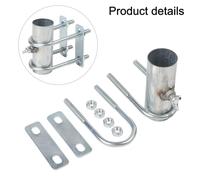 U-Shaped Umbrella Holder for Tricycles and Trucks, Wind-Resistant Metal Sun Shade Clip with Adjustable Tightness, Easy Installation for Outdoor Stall Stand Use, Silver