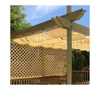 U-Shaped Wave Sunshade Sail - UV Protection Canopy Telescopic Pergola Cover Adjustable Hang Down Shade with Mounting Kit (W2.8*L4m / W9.19*L13.12ft)