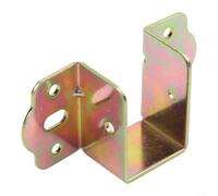 U-Shaped Wood Bed Connector 40mm No Mortise(gold 32mm) | Galvanized cold-rolled steel, rust resistant, 32mm size, fits wooden rails, for durable construction