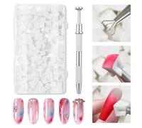U-Shinein 200Pcs Nail Sponges for Ombre with Metal Grabber, Soft Nail Art Sponges, Ombre Gradient Nail Design, Ombre Nail Sponge Brush Nail Art Tools for Create Gradient Nail Art Patterns