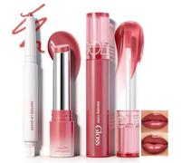 U-Shinein 3-Piece Lip Liner & Gloss Set Burgundy Red