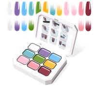 U-Shinein 9 Colors Gradient Painting Gel for Ombre Nails, Palette G