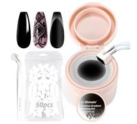 U-Shinein Cushion Gradient Painting Gel, Ombre Nails Aura Nails Full Coverage Precise Control of Each Dip 100pcs Spong & Tweezers Matte Effect Non-Wipe Long Lasting Soak Off UV LED,Set Black