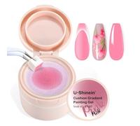 U-Shinein Cushion Gradient Painting Gel, Ombre Nails Aura Nails Full Coverage Precise Control of Each StrokeLong Lasting French Manicure Soak Off UV LED DIY Nail Art, Pink