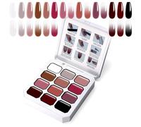 U-Shinein Gradient Painting Gel, 12 Colors Ombre Gel Nail Polish for Ombre Nails Aura Nails, French Manicure DIY Nail Art,Palette 12A