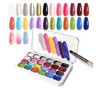 U-Shinein Gradient Painting Gel, 24 Colors Ombre Gel Nail Polish for Ombre Nails Aura Nails, French Manicure DIY Nail Art,Palette A