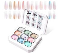 U-Shinein Gradient Painting Gel, 9 Colors Ombre Gel Nail Polish for Ombre Nails Aura Nails, French Manicure DIY Nail Art,Palette S