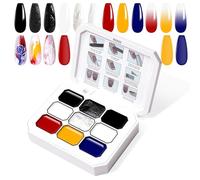 U-Shinein Gradient Painting Gel, 9 Colors Ombre Gel Nail Polish for Ombre Nails Aura Nails, French Manicure DIY Nail Art,Palette A9