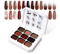 U-Shinein Gradient Painting Gel, 9 Colors Ombre Gel Nail Polish for Ombre Nails Aura Nails, French Manicure DIY Nail Art,Palette A12