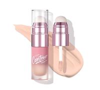 U-Shinein Liquid Concealer Highlighter Matte Face&Eye Brightener for Cool Tones,Lightweight&Moisturizing,Waterproof Long-Lasting Cream Contour Stick with Blending Sponge 1#FAIR COOL