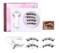 U-Shinein Magnetic Eyelashes,Reusable Magnetic Lashes Natural Look,Magnetic Lashes with Applicator, No Glue No Eyeliner Needed Waterproof and Long-Lasting 3D Magnetic False Eyelashes Set,#03
